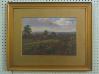 An oil painting on card "Kent Country House" 9" x 13"