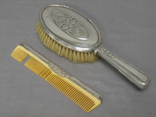 A WMF embossed hair brush and comb