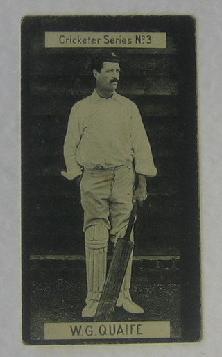 Clarke's Cigarettes cards 5 out of a set of 30 - Cricketer Series - No.3 W.G.Quaife, No.21 G.L.Jessop, No.22 C.L.Townsend, No.26 J.Briggs and No.28, Lord Hawke