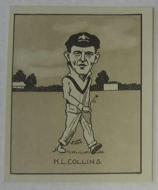 Hill's Cigarette cards set 1-50 (large cards) - Caricatures of Famous Cricketers