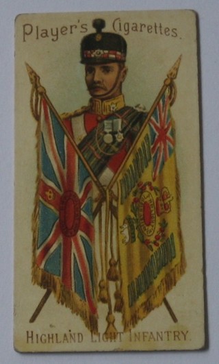 Player's Cigarette cards 25 out of a set of 50 - British Regiments, Players set 1-25 Colonial & Indian Army Badges, Player's set 1-50 - Drum Banners & Cap Badges