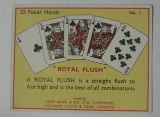 Godfrey Phillips Ltd Cigarette cards set 1-50 - Sportsman (Spot The Winner), Churchman's set 1-50 - Contract Bridge and Cope Bros set 1-25 - The Game of Poker -