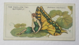 B.A.T. Cigarette cards set 1-50 - Butterflies (Girls), American Tobacco Co. 6 cards Butterfly Series, Player's set 1-50 - Butterflies, do. - Butterflies & Moths, B.A.T. 32 out of a set of 50 - British Butterflies, do. 15 (plain backs) - Butterflies & Moths, Wills's 48 out of a set of 50 - British Butterflies and Mitcham Foods Ltd 44 out of a set of 50 - Butterflies & Moths