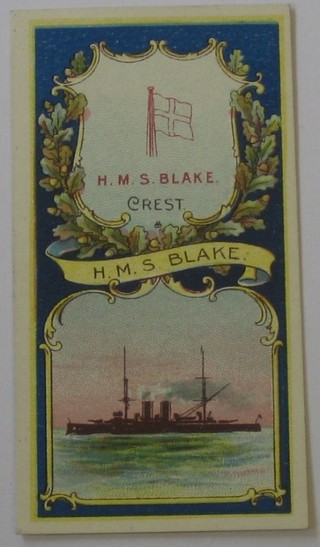 Hill's Cigarette cards 11 out of a set of 25 - Battleships and Crests