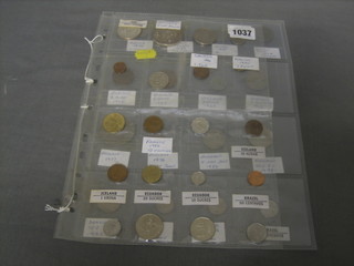 A small collection of various modern coins