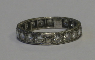 A lady's full eternity ring set diamonds