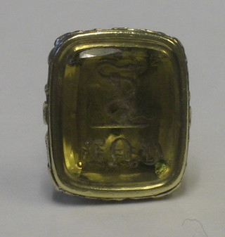 A Victorian gilt metal seal