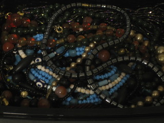 A collection of costume jewellery, necklaces etc