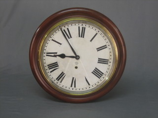 A wall clock with 12" painted dial with Roman numerals the dial marked Trademark A