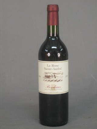 6 bottles of red wine - La Rose Saint-Andre Bordeaux 2008