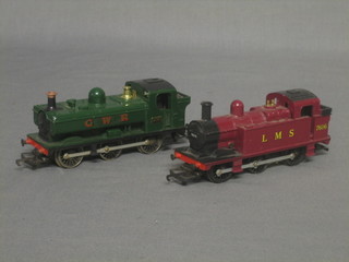 A Hornby Dublo GWR tank engine and an LMS ditto (2)
