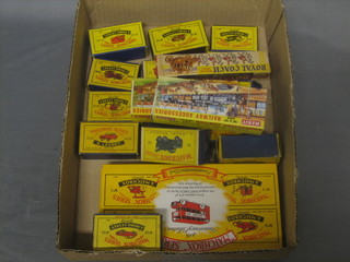 A 40th Anniversary Matchbox series collection nos. 1,4,6 and 9 boxed together with 10 others nos 4,5,7,12,14,17 x 2, 20 and 46 and 4 empty Matchbox boxes etc