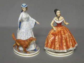 A Royal Worcester figure - Felicity (hand f) and 1 other Elaine