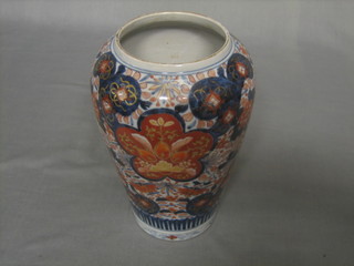 A 19th Century Japanese porcelain vase with floral decoration 9"