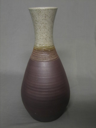 A Purbeck Art Pottery club shaped vase 17"