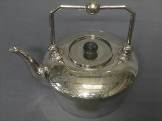 A Victorian silver plated kettle