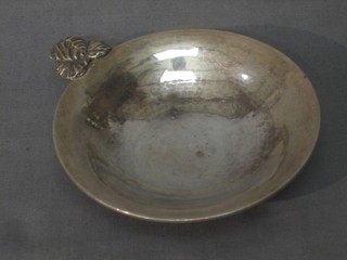 A planished silver dish by Charles Bayton London 1939, 3"