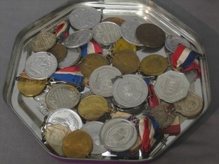 A collection of various unofficial commemorative medals