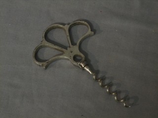 A 19th Century polished steel corkscrew