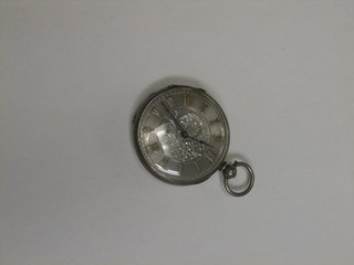 A silver Continental open faced pocket watch the dial marked Baume Geneve