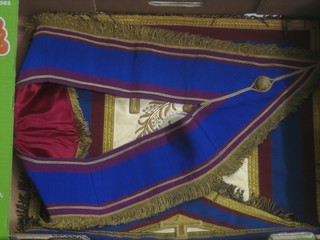 A quantity of Mark Master Masons Grand Officer's Regalia comprising apron and collar for Grand Standard Bearer