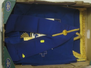 Various  Grand Lodge regalia - full dress apron and collar for Grand Super Intendant of Works, Undress apron and collar for a Grand Standard Bearer