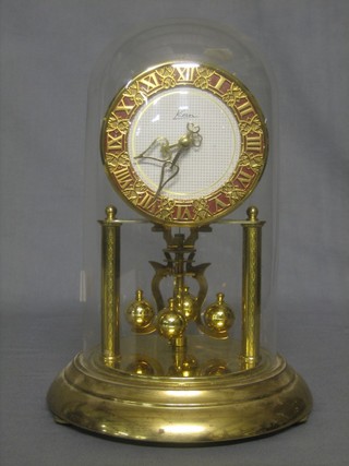 A German 400 day clock by Kein complete with dome 