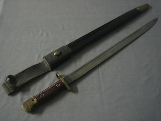 A 1907 Wilkinson patent bayonet complete with scabbard