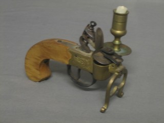 A reproduction 18th Century style flint lock table lighter