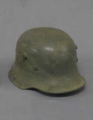 A German steel helmet