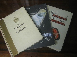 3 book albums of Cigarette cards - The World of Tomorrow, The Pageant of Kingship and This Age of Power and  Wonder