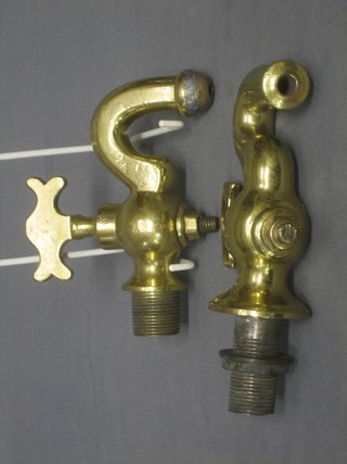 A pair of 19th/20th Century brass taps