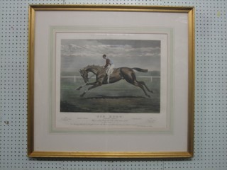 A coloured racing print after Bird "The Queens Derby Winner - Sir Hugo" 14" x 19"