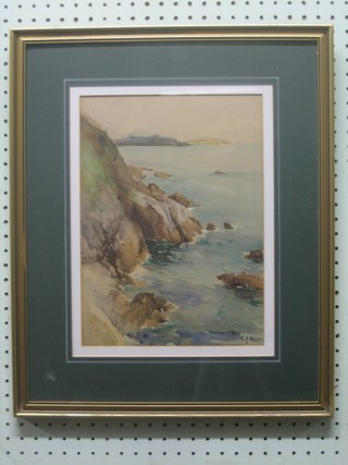 S T Beer watercolour "Falmouth Bay" 13" x 9" 