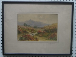 Fred Judge, watercolour  "Dartmoor" 6" x 9" signed