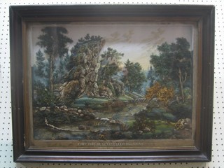 A 19th Century 3 dimensional picture of a Landscape Scene 14" x 21" 
