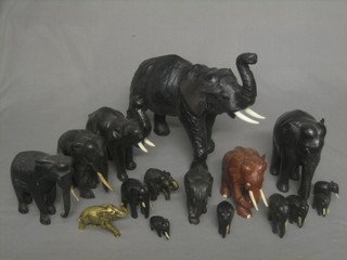 A collection of various model elephants