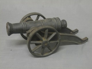 A 20th Century brass Folly cannon with 10" barrel