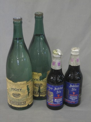 2 bottles of Vichy Water together with 2 Courage 1977 Jubilee Ales