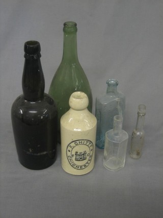 A collection of various Antique bottles