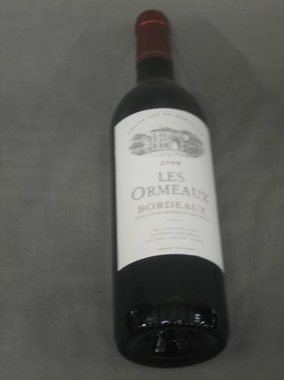 6 bottles of red wine - 2008 Les Ormeaux Bordeaux