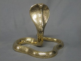 A Benares brass figure of a Cobra 7"