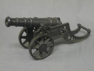 A 19th/20th Century iron Folly cannon with 11" barrel