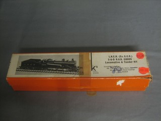 A K's Kits locomotive model and tender, unmade and boxed