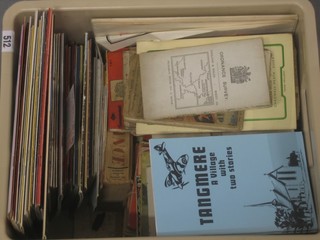 A collection of old touring maps, jazz programmes etc