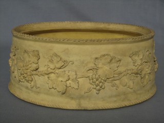 An oval Wedgwood game dish, the body cast fruit 11"