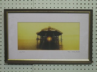 After Mike Harry-Penton, a coloured print "Brighton Pier" 5" x 12"