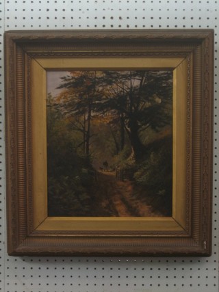 W E Whitbread, oil on canvas "Selsdon Wood" signed and dated '91, the reverse with typed history of the painting 14" x 12", relined