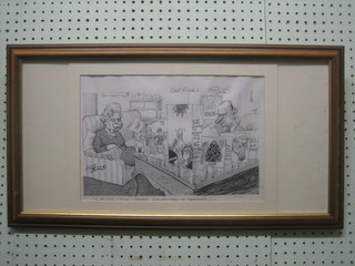 Charles Griffiths, limited edition print cartoon "The Queen and Prince Phillip" 10" x 14"