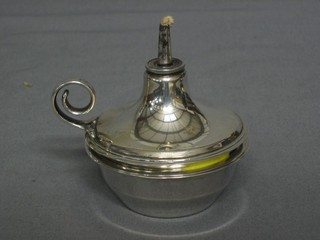 A silver spirit burner together with 3 silver dishes, Birmingham 1945, 5 ozs